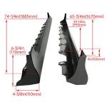 Toyota Corolla Side Skirt Extensions Black Plastic Pair