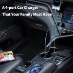 Meagoes 4-Port USB C Car Charger 90W