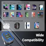 Meagoes 4-Port USB C Car Charger 90W