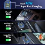 Meagoes 4-Port USB C Car Charger 90W