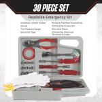 30-Piece Emergency Car Kit with Jumper Cables