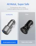 Dual USB C Car Charger, 60W PD (30W + 30W) Super Fast Charging Adapter Metal for iPhone 16/15 Pro Max, Samsung Galaxy S25 Ultra/S25 Plus/S25/S24/S23, Note 20/10, iPad Pro + 2X Type C to C Cable 3.3Ft