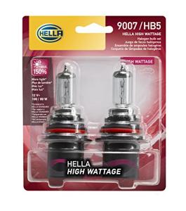 HELLA 9007 High Wattage Headlight Bulbs, 2-Pack