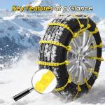 12 Pack Snow Tire Chains for Winter Driving