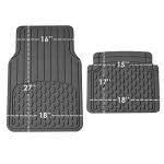FH Group Heavy-Duty Rubber Floor Mats Set