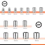 21-Piece Metric Socket Set for Automotive Repairs