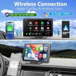 7" Wireless Carplay Screen with Backup Camera