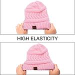 2 Pack Women's Winter Beanie with Ponytail Hole