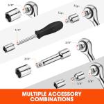 21-Piece Metric Socket Set for Automotive Repairs
