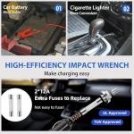 12V Electric Car Jack Kit with Impact Wrench