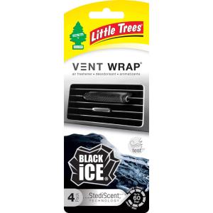 Little Trees Black Ice Vent Wrap Air Freshener 4-Pack