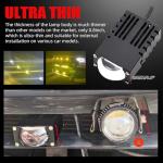 BraveWAY Super Bright Grill Lights, Hi-lo Beam Driving Lights, Mini Projector Fog Lights for Truck/Car/OffRoad/UTV/ATV, White/Yellow