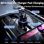 4-Port USB C Car Charger for Fast Charging