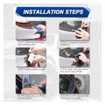 3D Rubber Rear Car Spoiler Lip Kit