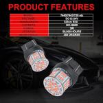 iFunyLED 4PCS Bright Red 7443 LED Bulb Set