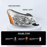 TUSDAR Headlight Assembly Set for Ford Focus