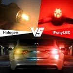 iFunyLED 4PCS Bright Red 7443 LED Bulb Set