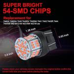 iFunyLED 4PCS Bright Red 7443 LED Bulb Set