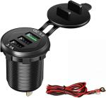 Fast Charging 3-USB Car Charger 2-Pack