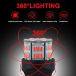 iFunyLED 4PCS Bright Red 7443 LED Bulb Set