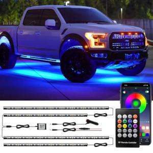 Car LED Underglow Lights Kit with App Control