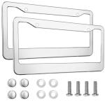 Chrome License Plate Frame Set - 2 Pieces