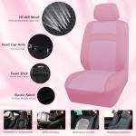 JINGSEN Pink Car Seat Cover Set with Floor Mats