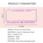 Sparkly Crystal Rhinestone License Plate Frame Set