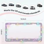 Bling License Plate Frame with Rhinestones for Women