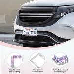 Bling License Plate Frame with Rhinestones for Women