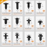 240PCS Bumper Retainer Clips Fastener Kit