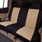 Flying Banner Car Seat Covers Set Beige Tan Front Seats Rear Bench Polyester car seat Protectors Easy installations Rear Bench Split Classic Man Lady Truck