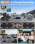 WECOOL 4K Dash Cam with 64GB Card