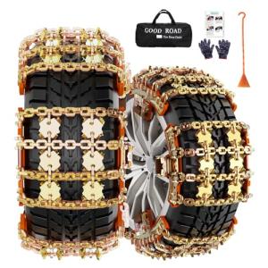 Heavy-Duty Snow Tire Chains for Cars and SUVs