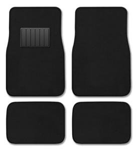 Premium Black Carpet Floor Mats with Heel Pad
