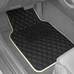 Universal Faux Leather Floor Mats for Cars - Beige