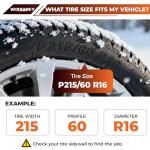 2 Pack Tire Snow Socks - Anti-Skid Traction