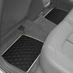 Universal Faux Leather Floor Mats for Cars - Beige
