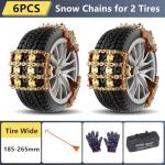 Heavy-Duty Snow Tire Chains for Cars and SUVs