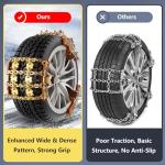 Heavy-Duty Snow Tire Chains for Cars and SUVs