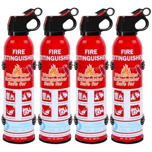 4-Pack Portable Fire Extinguisher with Wall Mount