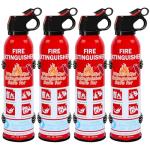4-Pack Portable Fire Extinguisher with Wall Mount