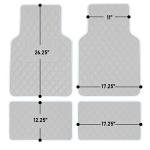 Universal Faux Leather Floor Mats for Cars - Beige