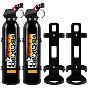 2-Pack Portable 4-in-1 Fire Extinguishers with Bracket