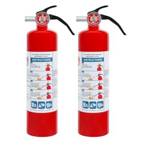 2 Pack Fire Extinguishers - Compact & Portable
