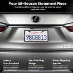 Sparkly Rhinestone License Plate Frames for Women