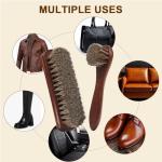 Horse Hair Shoe Brush Kit for Leather Care