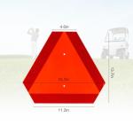 Kcgani Reflective Safety Triangle Sign for Vehicles