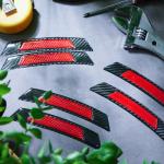 6 Pcs Carbon Fiber Car Reflective Trim Stickers