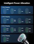 45W 4-Port Fast USB C Car Charger